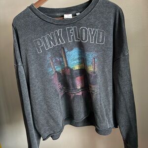 Pink Floyd Graphic Sweatshirt Junk Food Cropped Gray Band Tee Pullover XXL